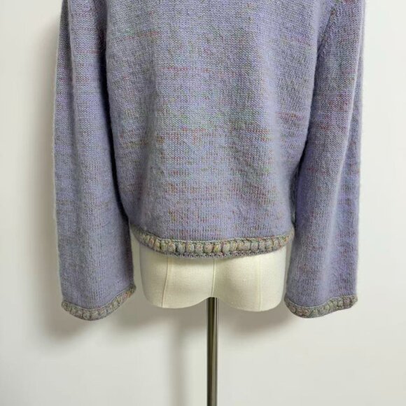 purple Chanel wool cardigan - Picture 9 of 11